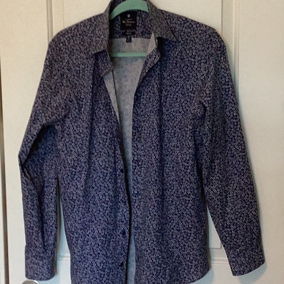 Ben Sherman Blue and White Floral Shirt S 14-14 1/5 32.33 - Picture 1 of 9